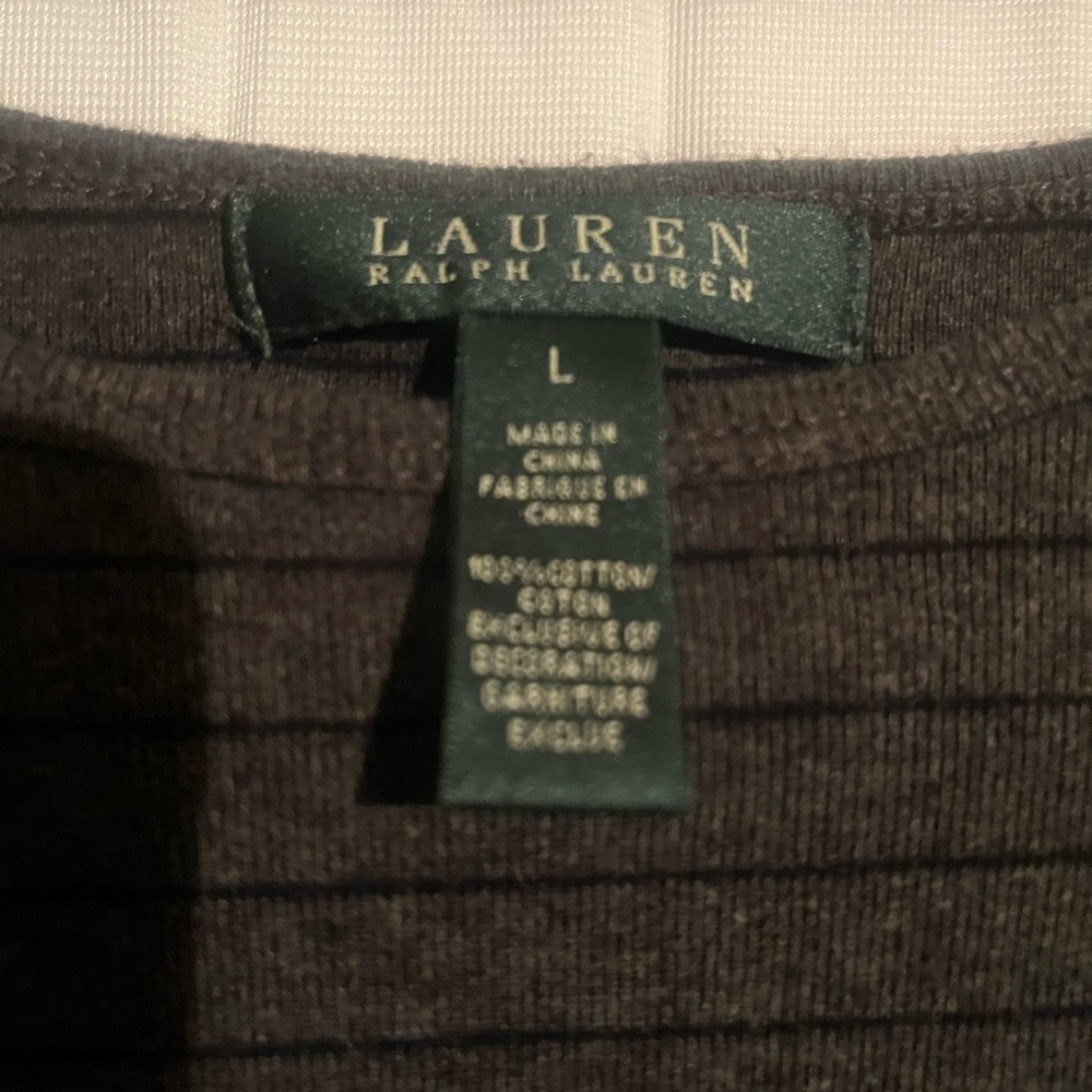 Lauren Ralph Lauren Charcoal Striped Garment